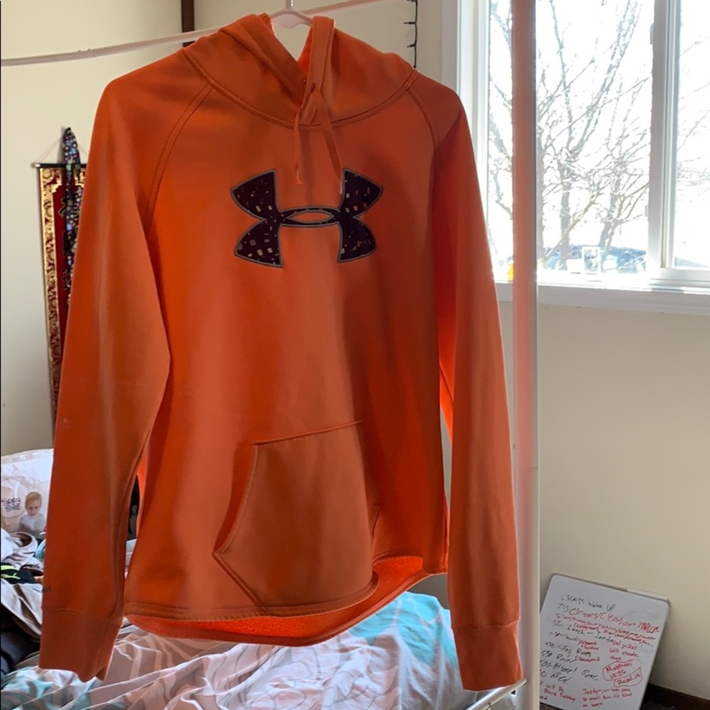 orange under armour hoodie